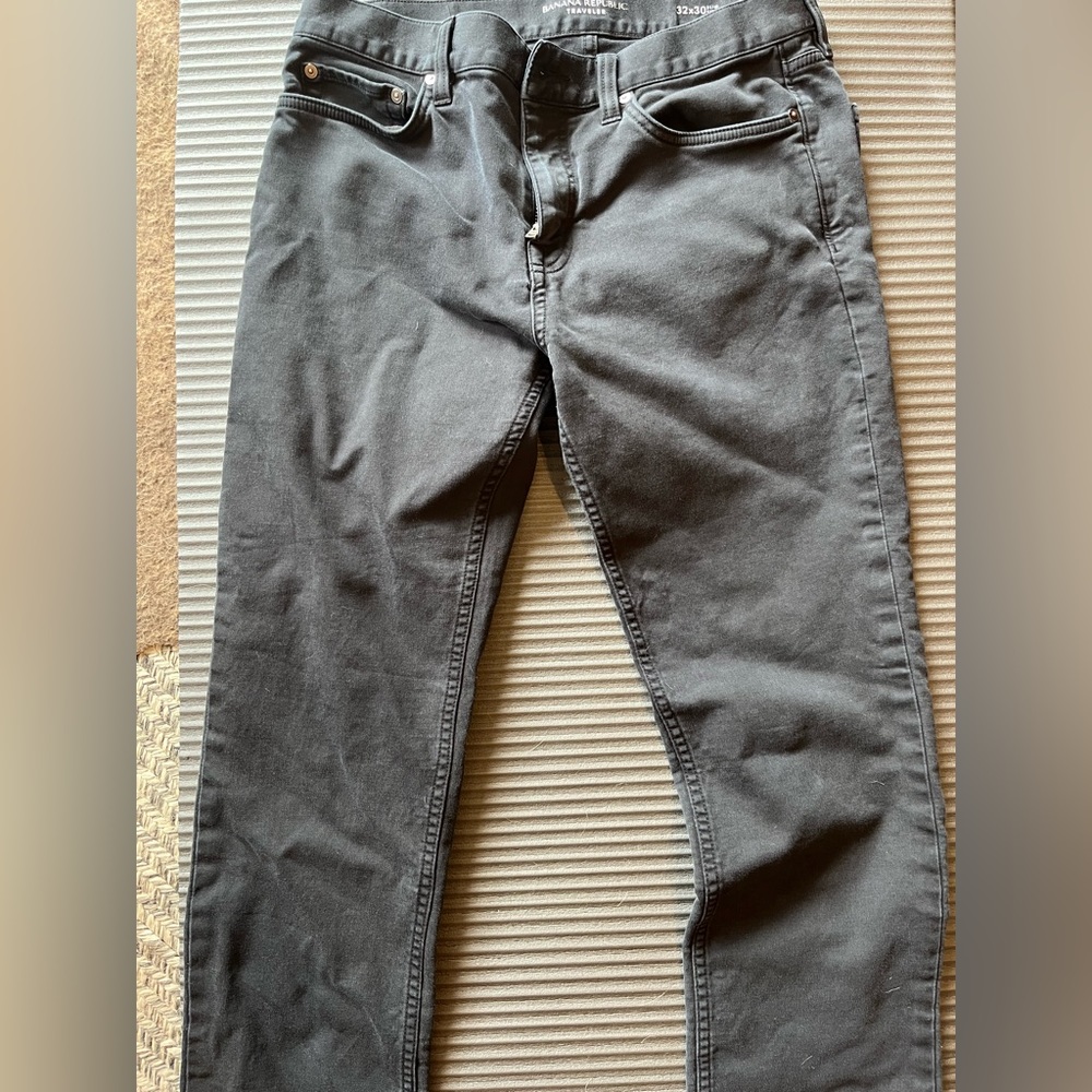 Navy Banana Republic Slim Traveler Pants 32x30